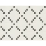 Italian geometric wall Covering, size 10 m x 0.73 m, light beige color, model 45136 