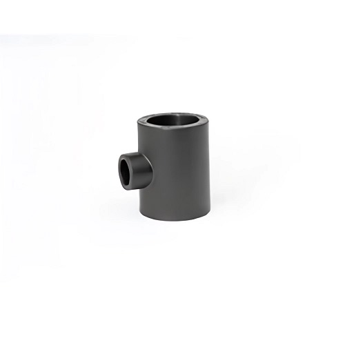 PPR/PPR-UV Reducer Tee Size 40x25 mm, Black Color | Al-Manar Pipes Factory