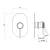 Italian One Way Shower Mixer Matte Nickel, Weight 488 g | Hatch Company - Image 2