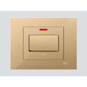 Water Heater Switch D3 Piano 7×7 cm, 20 Amp, Gold Color | Art DNA