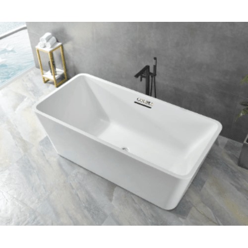 Rectangular Golden Acrylic Bathtub White, Size 75x150 cm | ALHashim Sanitary Tools