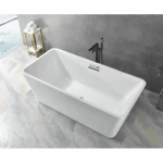 Rectangular Golden Acrylic Bathtub White, Size 75x150 cm
