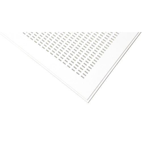 Perforated Fiberglass Reinforced Gypsum Ceiling Tile 600x600 mm, 12.5 mm Thick, White, Oval Design | Quality Industry Co. Ltd