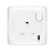 فيش كهرباء مع شاحن USB بمفتاح تشغيل 13 أمبير  الفنار موديل ميرا المقاس  7x7 اللون الأبيض