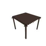 PVC Outdoor Canopy, Brown Color, Length 3 m × Width 6 m