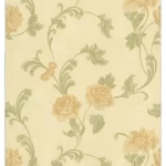 Italian floral wall Covering, size 10 m x 0.73 m, creamy color, model 56940  