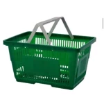 سلة تسوق بلاستيك HDPE، حجم 17×44×64 سم، لون أخضر، رقم الموديل Q0PXL