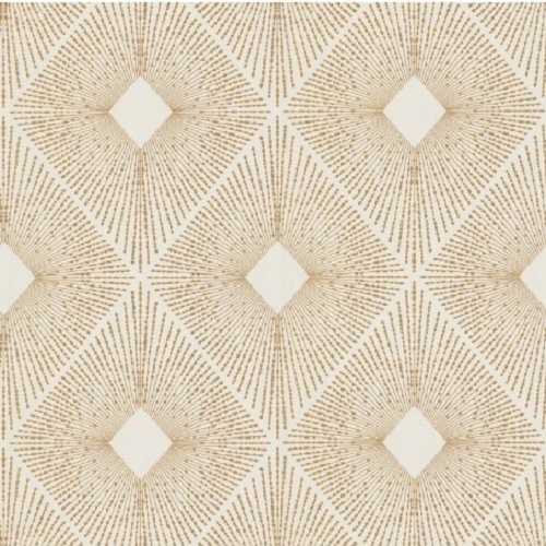 Geometric Wallpaper 10 m x 0.53 m White with Gold, Maison Model | Abyat Company