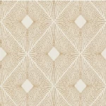 ورق جدراي هندسي لون ابيض مع ذهبي، طول 10 م، عرض 0.53 م، موديل ميزون