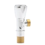 محبس زاوية نحاس طويل، كروم، مقاس 1/2 بوصه 