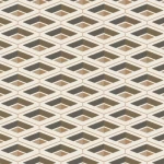 ورق حائط ايطالي هندسي مقاس 10 م× 0.70 م، لون بيج فاتح، موديل Z76003 