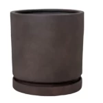 حامل ورد فايبر جلاس ، دائري ، عرض45 سم وارتفاع 55 سم، بني