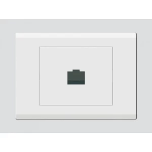 فيش تلفون مفرد كات3 RJ11، مقاس 7×7 سم، أبيض | Art DNA