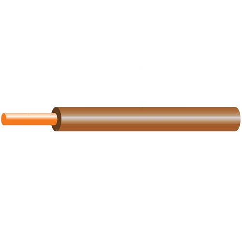 سلك كهرباء نحاس مصمت 1.5mm 450/750 فولت PVC 70°C بني 50 م | السعودية للكابلات