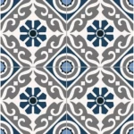 Square Spanish Porcelain Walls and Floors Blue Color, Size 33.15×33.15 cm