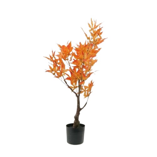 شجرة صناعية Maple Omi، عرض 30 سم، ارتفاع 80 سم، لون برتقالى