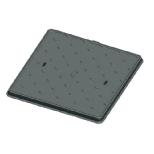 Manhole Cover Cast Iron 600×600 mm Square, 1.5 Tons Load, Gray Color | Saudi Cast Company