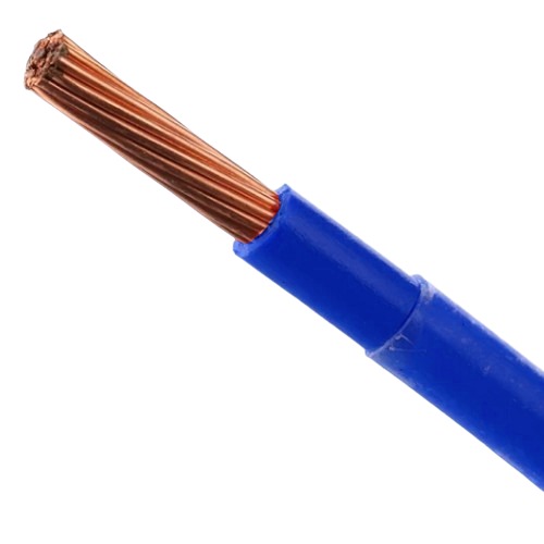 سلك كهرباء 8 AWG THHN/THWN نحاس مجدول، 600 فولت، عازل PVC، مغلف نايلون، لون أزرق | شركة كابلات الشرقية للصناعة