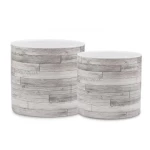 فازة نبات سيراميك أسطوانية الشكل مقاس 16×15 سم لون رمادي