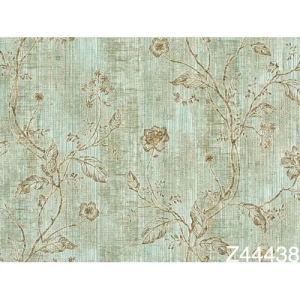 Floral Wall Covering Green Color, 10m Length, 1.06m Width, Model 44438 | Balbaid Decor Company