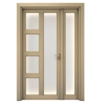 باب ثنائي خشبي بريميوم، بيج، مقاس 160 × 235 سم، رقم المنتج GPR07