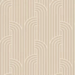 ورق حائط ايطالي هندسي مقاس 10 م× 0.70 م، لون بيج، موديل Z76034 