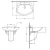 Washbasin With Half Base Size 40.5x50.5x45.5 cm | Saudi Ceramics - Image 2