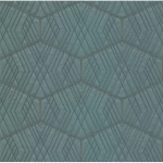 Italian Geometric Wall Decoration Size 10m x 0.73m, Turquoise, Model Z90009