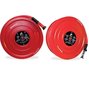 بكرات خراطيم حريق متحركة اتوماتيك 580×665 مم مع فوهة مطلية بالكروم | نافكو