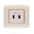 USB Charger socket 2g 2.1 Amp Alfanar Model  Omnia Size 7x7 Colour Gold with Gold Ring