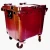 HDPE Plastic Waste Box, Dimensions 123x105x76 cm, Capacity 660 Liters, Red Color, Product Code Z2ZCG
